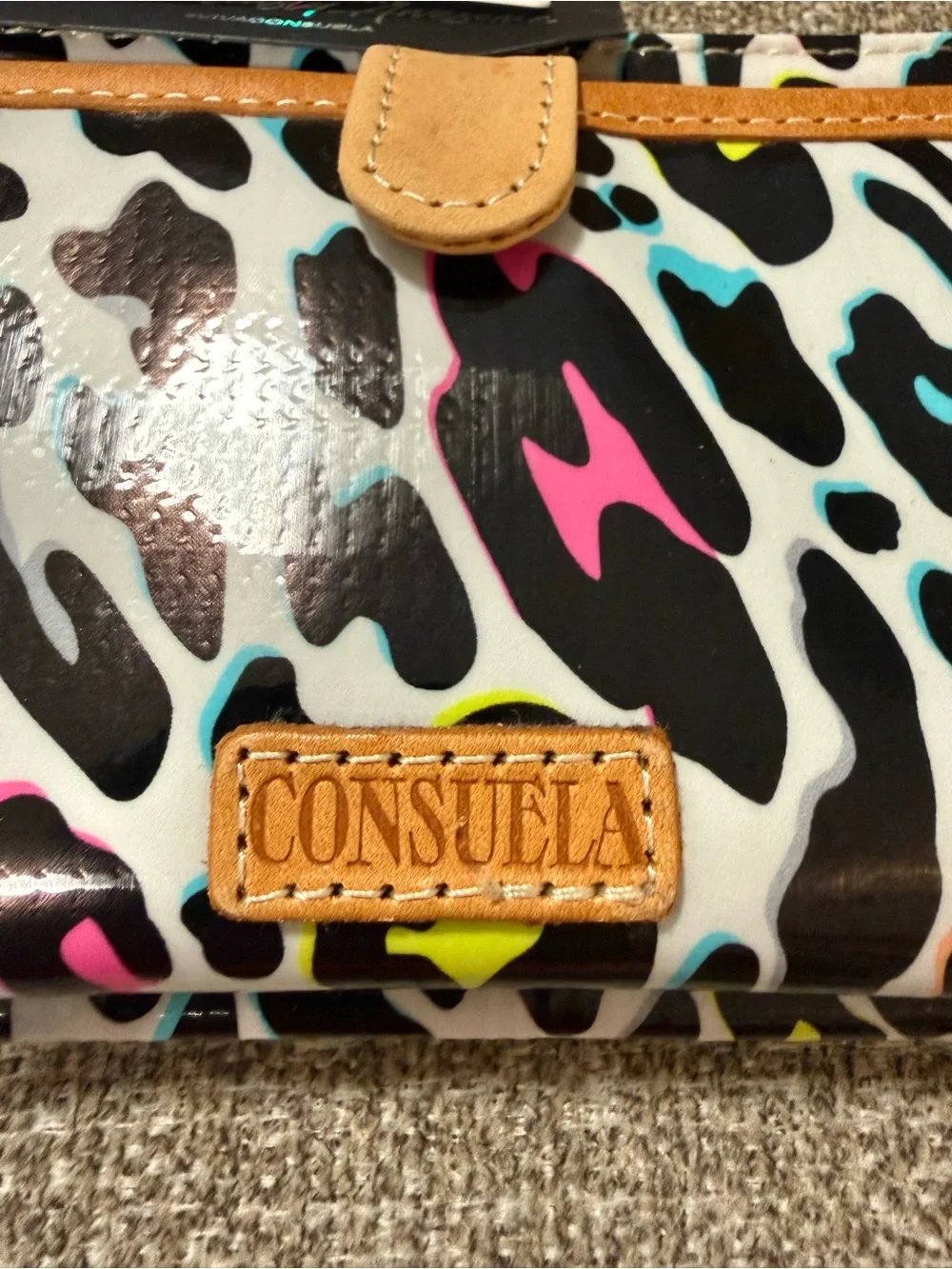 Consuela Multicolor Leopard Print Slim Wallet